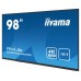 iiyama LE9845UHS-B1 pantalla de señalización Pantalla plana para señalización digital 2,49 m (98") LED 4K Ultra HD Negro Procesador incorporado Android 8.0