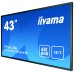 iiyama LH4342UHS-B3 pantalla de señalización Pantalla plana para señalización digital 108 cm (42.5") IPS 4K Ultra HD Negro Procesador incorporado Android 8.0