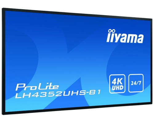 iiyama LH4352UHS-B1 pantalla de señalización Pantalla plana para señalización digital 108 cm (42.5") IPS 4K Ultra HD Negro Procesador incorporado Android 8.0