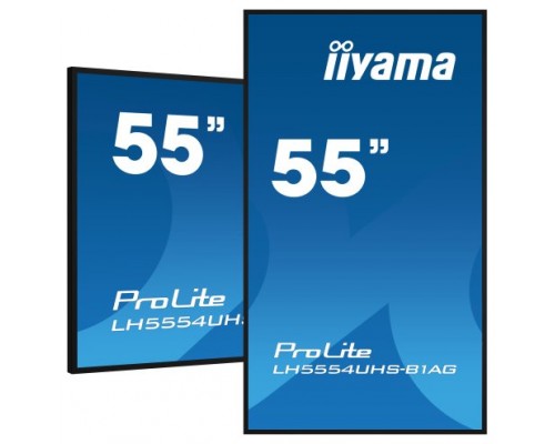 MONITOR IIYAMA 55" (LH5554UHS-B1AG) ANDROID 11 / 3844X2160 (4K UHD) / OPERACION 24/7 /500CD / LANDSC. Y PORTRAIT / 3XHDMI / DP / RJ45 / VESA 400X400 / ALTAVOCES 2X10W