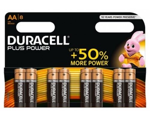 PILAS DURACELL PLUS EXTRA LIFE AA8