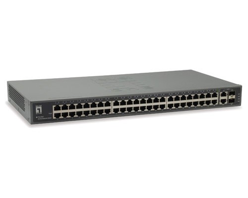 SWITCH LEVEL ONE 50-Port Fast Ethernet Switch, 2 x Gigabit SFP/RJ45 Combo