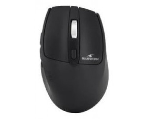 BLUESTORK MOUSE PRO RATÓN INALÁMBRICO 2,4 GHZ 6 BOTONES, 200/1200 PPP, COMPATIBLE CON WINDOWS Y MAC, RECARGABLE CON INDICADOR DE CARGA. NEGRO