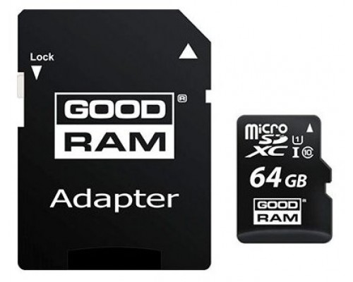 MICRO SD GOODRAM 64GB C10 UHS-I CON ADAPTADOR