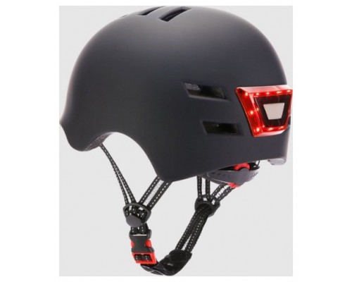 YOUIN Casco con LED frontal/trasero NEGRO talla M