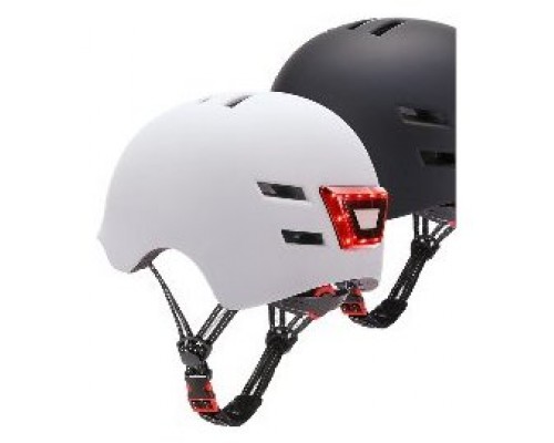 YOUIN Casco con LED frontal/trasero BLANCO talla M