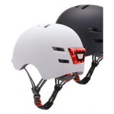 YOUIN CASCO CON LED FRONTAL Y TRASERO BLANCO  (TALLA L)