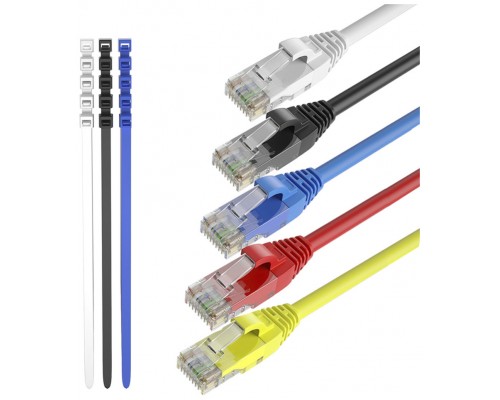 Pack 4 Cables + 1 GRATIS Ethernet CAT6 RJ45 24AWG 1m + 15 Bridas Max Connection