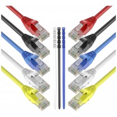 Pack 8 Cables + 2 GRATIS Ethernet CAT6 RJ45 24AWG 1m + 15 Bridas Max Connection