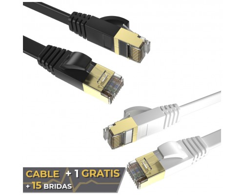 Cable + 1 GRATIS Planos Ethernet 8P8C F/STP 32AWG 0.5m Max Connection