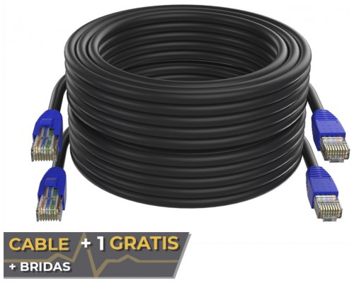 Cable + 1 GRATIS Ethernet CAT6 26AWG Exteriores 5m Max Connection