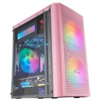 CAJA COMPACTA MICROATX TACENS MARS GAMING MC300 PINK FRONTAL MESH 3xVENTILADORES 120mm RGB LATERAL DE CRISTAL TEMPLADO SIN FUENTE DE ALIMENTACION