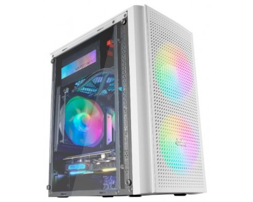 Mars Gaming MC300W Caja PC Micro ATX Cristal Templado 3xVentilador FRGB Blanco