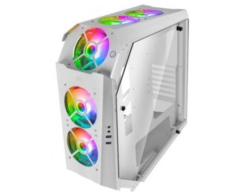 Mars Gaming MC51W Caja PC Gaming ATX Doble Cristal Templado 5xVentilador RGB Blanco