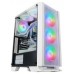 Mars Gaming MC-C Blanco Caja PC ATX Panel Frontal Metal-Mesh Cristal Templado 3 Ventiladores Frontales FRGB 120mm