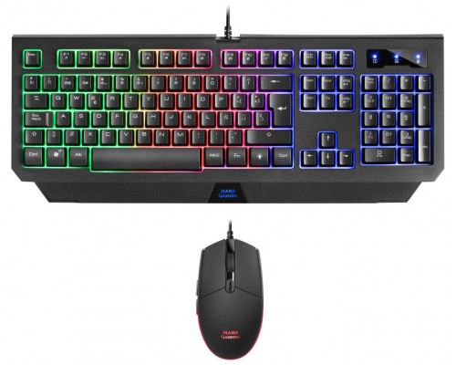 PACK TECLADO Y MOUSE MARS GAMING MCP100 MOUSE 3200dpi HUANO RGB TECLADO H-MECHANICAL RED RGB ANTI-GHOSTING