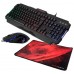 PACK TECLADO  MOUSE Y ALFOMBRILLA MARS GAMING MCP118 MOUSE 4000dpi RGB TECLADO RETROILUMINADO EN PORTUGUES LED RGB ANTI-GHOSTING 15 TECLAS DE FUNCION