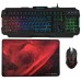 PACK TECLADO  MOUSE Y ALFOMBRILLA MARS GAMING MCP118 MOUSE 4000dpi RGB TECLADO RETROILUMINADO EN PORTUGUES LED RGB ANTI-GHOSTING 15 TECLAS DE FUNCION