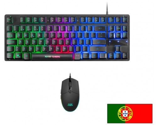 Mars Gaming MCPTKLPT teclado USB Portugués Negro