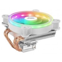 VENTILADOR CON DISIPADOR PARA CPU MARS GAMING MCPU220 WHITE ILUMINACION DUAL ARGB PERFIL BAJO DISIPADOR DE ALUMINIO Y VENTILADOR MFX 120mm TDP HASTA 1