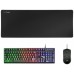 Mars Gaming MCPXBPT Combo Teclado+Ratón+Alfombrilla Negro PT