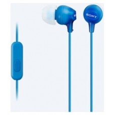 Auriculares sony mdr - ex15apb boton azul microfono