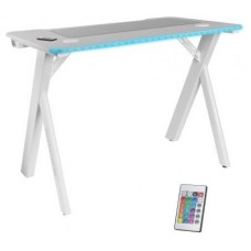 Mars Gaming MGD100RGB Mesa Gaming RGB Alfombrilla XXL Soporte Cascos + Botella 100x60cm Blanco