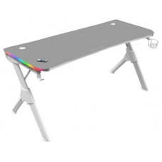 Mars Gaming MGD140RGBW Blanco Mesa Gaming RGB 140cm Soportes Extra Alfombrilla Total