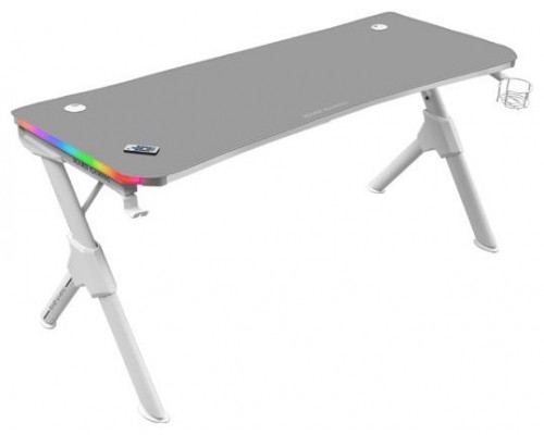 Mars Gaming MGD140RGBW Blanco Mesa Gaming RGB 140cm Soportes Extra Alfombrilla Total