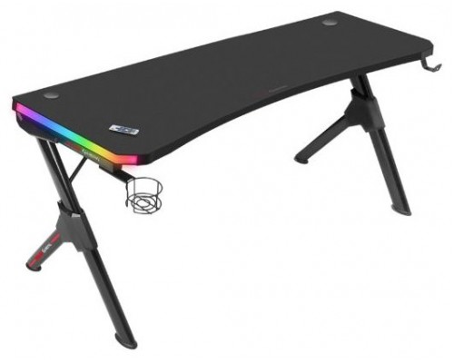 Mars Gaming MGD140RGB Negro Mesa Gaming RGB 140cm Soportes Extra Alfombrilla Total