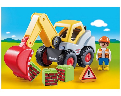 Playmobil 1.2.3 pala excavadora