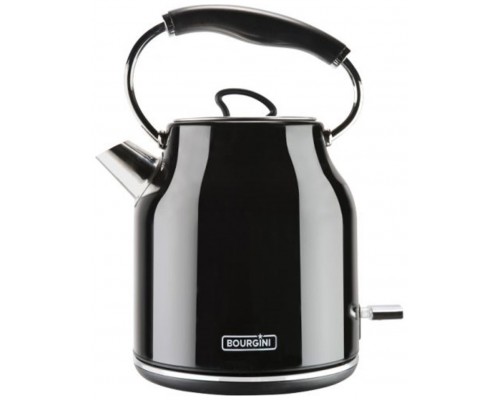 Hervidor de agua bourgini nostalgic water kettle deluxe negro 1.78l