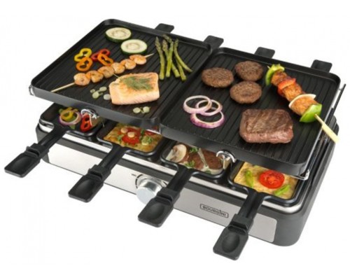 Plancha de asar bourgini gourmette raclette grill plus 1400w 8 personas 23x42cm