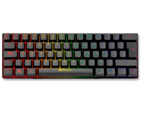 Teclado mecánico rgb mirage 60% negro