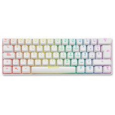 Teclado mecánico rgb mirage 60% blanco