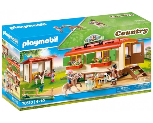 Playmobil caravana campamento ponis