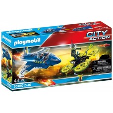 Playmobil policia avion : persecucion dron