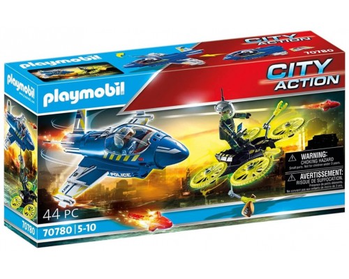 Playmobil policia avion : persecucion dron