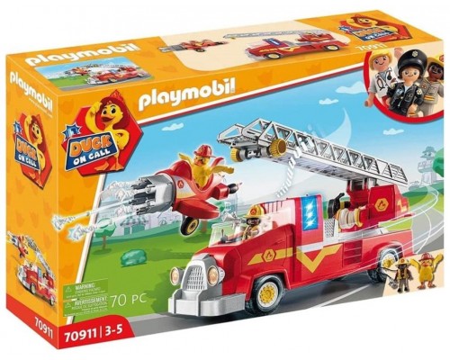 Playmobil duck on call camion bomberos