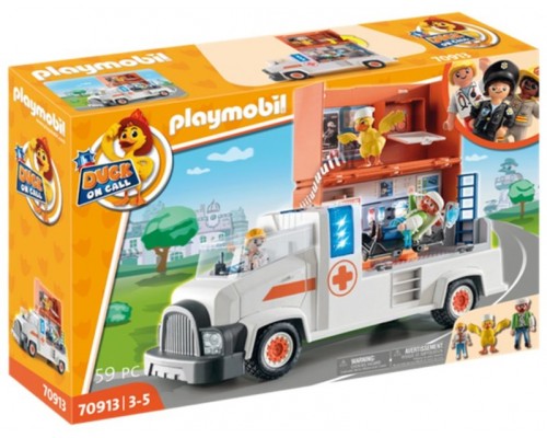 Playmobil duck on call camion ambulancia