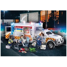 Playmobil vehiculo rescate: us ambulance