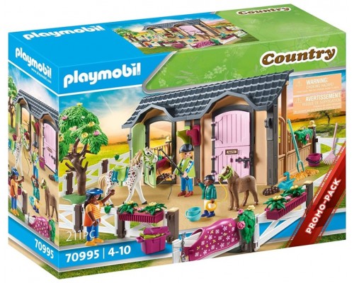 Playmobil clases equitacion con boxes caballos