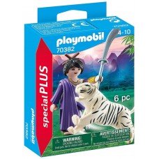 Playmobil luchadora asiatica con tigre