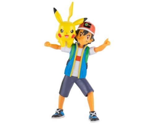 Figura jazwares pokemon batalla feature ash