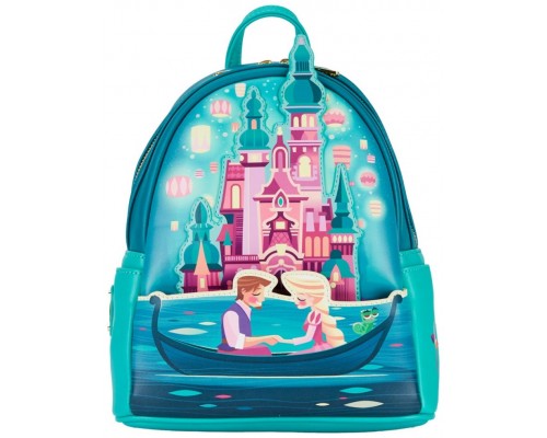 Mochila loungefly disney enredados rapunzel castillo