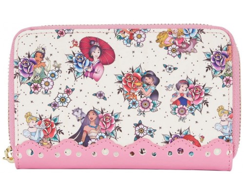 Cartera loungefly disney princesas tatuajes aop