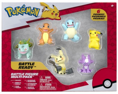 Pack 6 figuras jazwares pokemon batalla