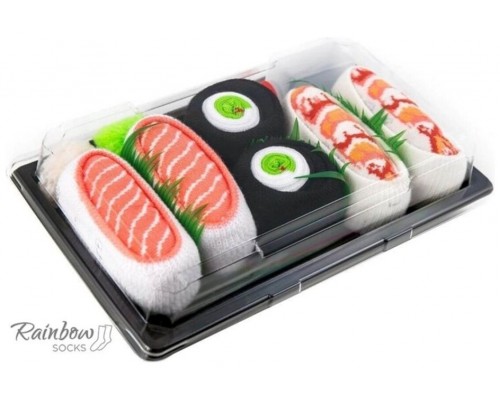 Calcetines rainbow socks sushi makis salmón