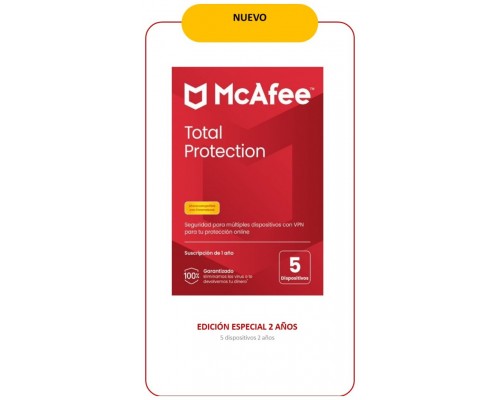 Antivirus mcafee total protection 5 dispositivos