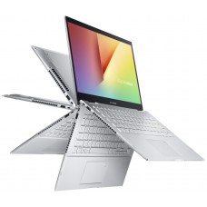 ASUS VivoBook Flip 14 TP470EA-EC402W - Portátil 14" Full HD (Core i5-1135G7, 8GB RAM, 512GB SSD, Iris Xe Graphics, Windows 11 Home) Plata Transparente - Teclado QWERTY español